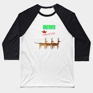 DEER MERRY CHRISTMAS Baseball T-Shirt